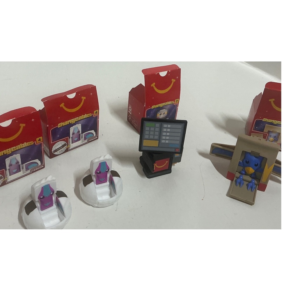 McDonalds Changeables Transforming Food Robot Lot Hamburger Pterabagdyl X-Chang3